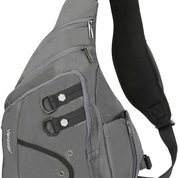 Advanced Sling Backpack in Elegant Gray - Perfect for Active Lifestyles - Picture 1 of 6